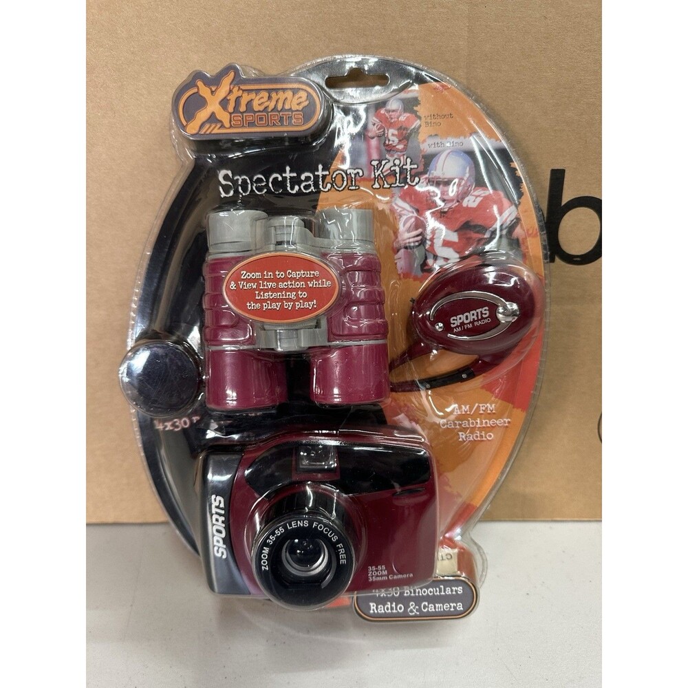 Xtreme Sports Sports Spectator Radio Binoculars Camera Sports Watch Kit Vintage